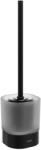 RAVAK Chrome CR II 411.20BLM WC kefe tartó, matt fekete X07P1385 (X07P1385)