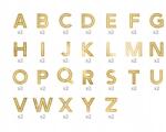 PartyDeco Dekoratív matricák, Party Deco, ábécé, 52 betű, 4 cm (NK4-019)