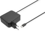 ASSMANN Univerzális notebook töltő, DIGITUS, USB-C, 100 W, 240 V, 1, 2 m, Fekete