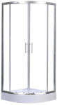 Leziter Spirit Clear 80x80x194 cm cabină de duș curbată cu tavă de duș acrilică armată (SC80S_AKI80ZT)