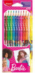 Maped Színes ceruza készlet, háromszögletű, MAPED Barbie, 12 különböző szín (862207)