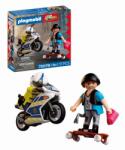 Playmobil - Jucarie de rol Politist cu motocicleta in urmarirea hotului (PM72079)