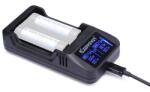 KeepPower LCD akkutöltő Li-ion 10440 / 14500 / 16340 / 16650 / 18350 / 18500 / 18650 / 26650 / CR123 cellákhoz Power bank funkcióval (CHARGERL2PLUS)