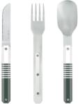 AKINOD Mágneses utazó evőeszközkészlet, zöld mariniere-tükrös kivitelben