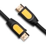 UGREEN CABLU video Ugreen, HD101 HDMI (T) la HDMI (T), rezolutie maxima 4K UHD (3840 x 2160) la 60 Hz, round cable, conectori auriti, 1.5m, galben + negru 10128 (timbru verde 0.18 lei) - 6957303811281 (10128