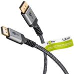 Goobay 75684 DisplayPort - DisplayPort 16K 60Hz 80 Gbit/s Kábel 1m - Fekete/Szürke (75684) (75684)