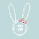  Húsvét Graphic Bunny szalvéta 20 db-os 33x33 cm (PKK765208) - aprotalpak