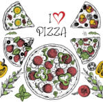  Pizza Love szalvéta 20 db-os 33x33 cm (PKK772503) - aprotalpak