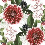  Virág Burgundy Dahlia szalvéta 20 db-os 33x33 cm (PKK049826) - aprotalpak