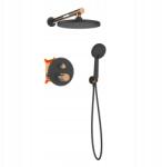 INVENA Süllyesztett szett 2 funkciós süllyesztett akkumulátorral Moonlight fekete/rose go (BS-77-014-V)