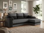  Coltar extensibil de colt VALERIO, gri inchis/antracit, reversibil, 238x140 cm + 2 perne GRATUIT