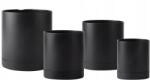  Virágtartó szett 4 db-os műanyag fekete R15 (20112025923)