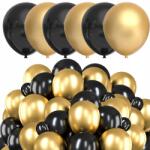 Springos Lufik Arany És Fekete Esküvői Party Születésnapi Dekoráció Szett 100 db