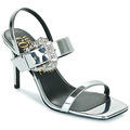 Versace Jeans Couture Magas sarkú szandálok 80VA3S71 Ezüst 36