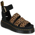 Dr. Martens Éktalpú szandálok Clarissa II Quad Sandal Mini Leopard Fekete 41
