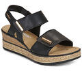 RIEKER Éktalpú szandálok 63781-00 Fekete 39