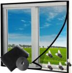 Karpol Szúnyogháló Rovar Ablakra 150x180 Tépőzáras Fekete Szúnyogriasztó (MOSKITIERA SIATKA NA OKNO OWADY 150x180 )