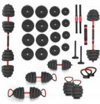 HMS Súlykészlet 6in1 Hms SGN140 Pro 40kg Súlyzó Kettlebell rúd Kitámasztó (17-57-070)