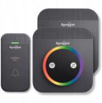 Spreest Vezeték Nélküli Kapucsengő Elemes Kapuhoz Vízálló Külső (Dzwonek bezprzewodowy M01-2G06-GY 1T2R Czarny)