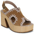 Mou Éktalpú szandálok RAFFIA PLATFORM BACK STRAP Barna 36