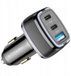 BlitzWolf Autós töltő BlitzWolf BW-BC4 115W 3xUSB gyors töltés Pd (5907085522593)