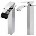 Focus Sanitar Álló Mosdó Csaptelep Magas Fürdőszoba Króm Csaptelep Waterfall Vízesés (TEPE)