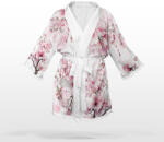 Takoy Panel szabásmintával L sifon / silky kimonó sakura virágok - hosszított fazon