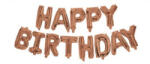  Happy Birthday Rose Gold fólia lufi 3, 4 m (PNN93792) - eking