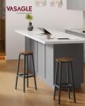 Vasagle Set 2 scaune de bar, Pietro, Maro, 32.5x32.5x74 cm (LBC132K01V1)
