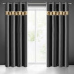  Bueno bársony sötétítő függöny Fekete 140x250 cm