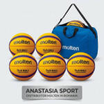 Molten Pachet 6 mingi baschet 3x3 Molten B33T5000 FIBA Aprobat + geanta transport (6XB33T5000+EB0046-B)