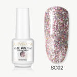 KIEVSKAYA Ojă Semipermanentă Kievskaya Platinum SC02 - Silver Pink Holographic Glitter (SC02)