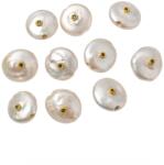  Perla De Cultura Disc 11x11x6 mm Argint 925 Aurit - 1 Buc