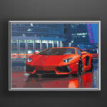 Pictorul Fericit Red Lamborghini - Pictură pe numere Panza pictura