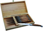 Laguiole DUB124 set de 6 cuțite de friptură cu mâner din lemn de ienupăr