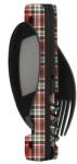 AKINOD A02B00012 set multifuncțional 13h25, finisaj negru oglindă, Red Tartan Tacam