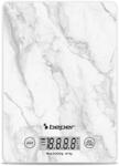 Beper Cantar de bucatarie digital Beper P102BIL004, 1g-5kg, sticla securizata, alb marmorat (P102BIL004) Cantare de bucatarie
