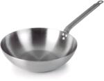 Lacor Menaje Wok din otel natural Lacor Ferrum, 28 cm, gri, fabricat in Europa (Lacor_63828)