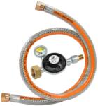 IGT Set regulator de presiune butelie Romania si furtun otelit, 50 mbar cu manometru