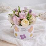 Atelierul cu Lumanari Buchet de primăvară din 9 flori din ceară de soia- Editie Limitata de Paste