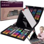 Maaleo Set de pictură și desen pentru copii Maaleo - 208 piese în servietă cu șevalet inclus (21645)