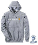 Carhartt Signature Logo Kapucnis Pulóver - Világosszürke, L - 100074 (CARHARTT SIGNATURE LOGO KAPUCNIS PULÓVER - 100074)