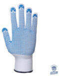 Portwest Nylon Pvc Pontozott Kesztyű - Fehér/kék, 9/L - A110 (PORTWEST NYLON PVC PONTOZOTT KESZTYŰ - A110)