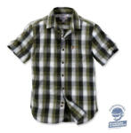 Carhartt Slim Fit Plaid Rövid Ujjú Kockás Ing - S, Oliva - 103010 (CARHARTT SLIM FIT PLAID RÖVID UJJÚ KOCKÁS ING - 103010)