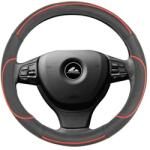 Automax Husa volan neagra cu insertii rosii, 35-37 cm, cauciucata, Automax (9255)