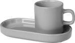 blomus Cești pentru espresso Pilar mirage grey cu farfurioară 2 buc (63725)