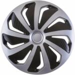 Cridem Set capace roti auto Cridem Wind 15 inch, 4 buc, argintiu-negru (CRI1566SB)