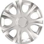 Cridem Set 4 capace roti auto Impulse 15 inch, argintii, din ABS rezistent (VER1513)
