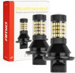 AMiO Set 2 becuri auto LED semnalizare si lumini de zi 2in1 AMIO BAU15s 12V (AM02451)