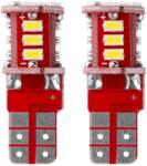 AMiO Set 2 becuri LED T10 W5W 12V, 21 SMD 3014, lumina alba 5600K, AMIO (AM01093)
